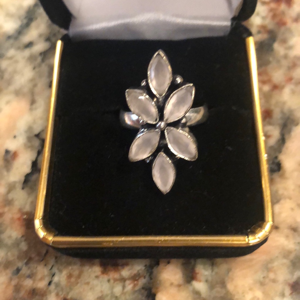 White Pattern Ring